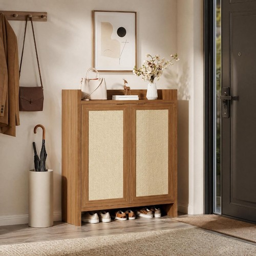 Rattan shoe cabinet tier - shoe,