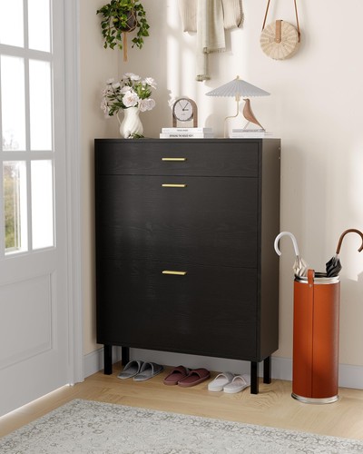 Narrow shoe cabinet storage - shoe,