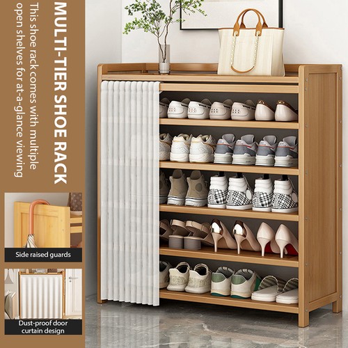 Tier wooden shoe cabinet - 6-tier,