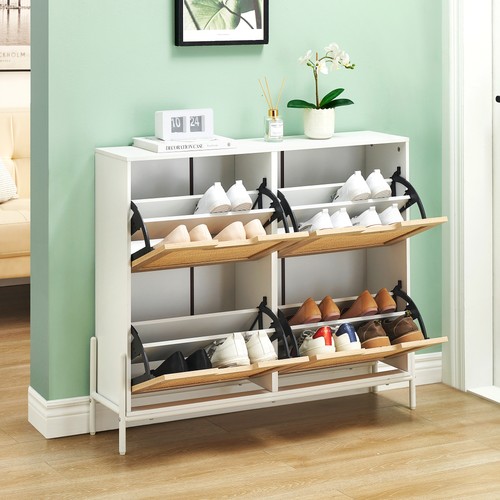 Shoe cabinet with flip - with,