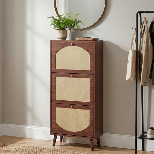 Rattan covered drawer shoe - rattan-covered,