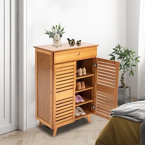 Tier bamboo shoe cabinet - bamboo,