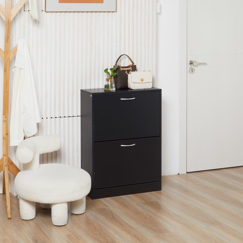 Homcom shoe cabinet with - with, 2
