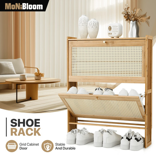 Bamboo shoe cabinet - bamboo,