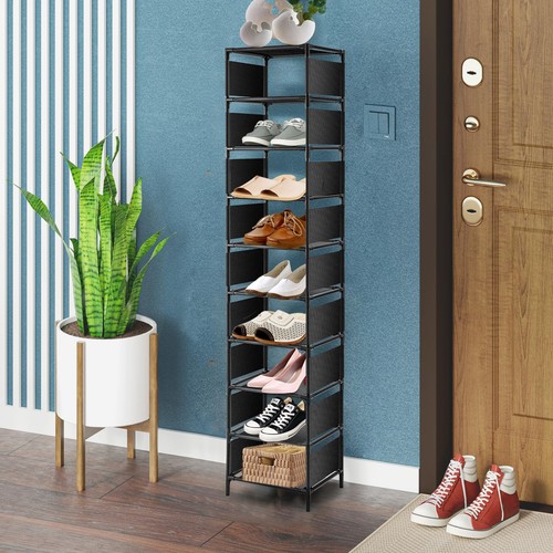 Tier narrow shoe rack metal - 10,