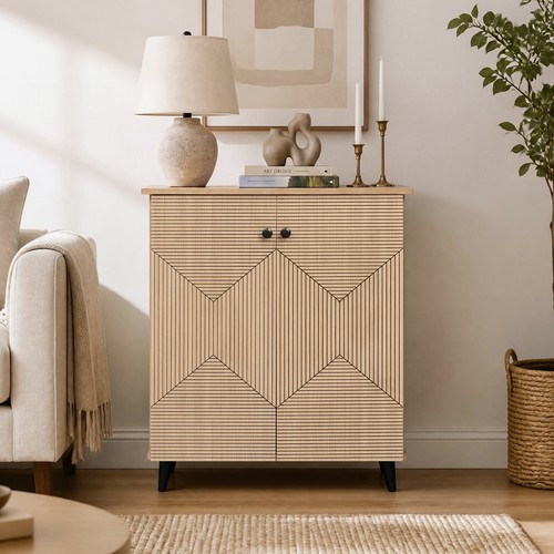 Natural shoe cabinet with - natural,