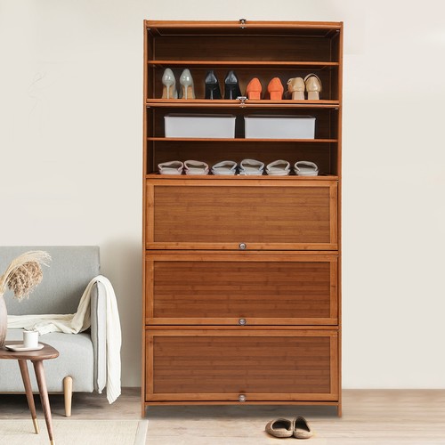 Tier bamboo shoe - shoe, cabinet