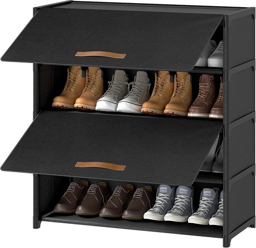 Tier shoe cabinet with door - with,