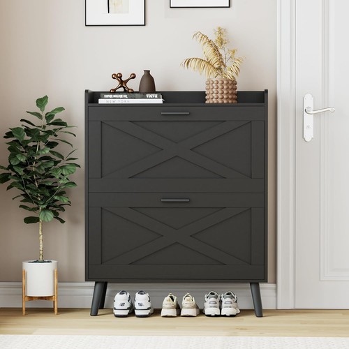 Farmhouse shoe storage - farmhouse,