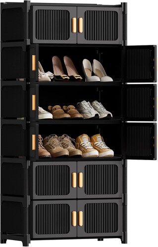 Tier shoe cabinet pair - cabinet, 28-pair