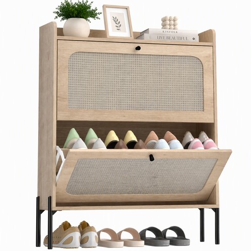 Shoe cabinet with flip - with,