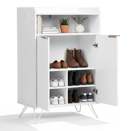 Shoe cabinet with grille