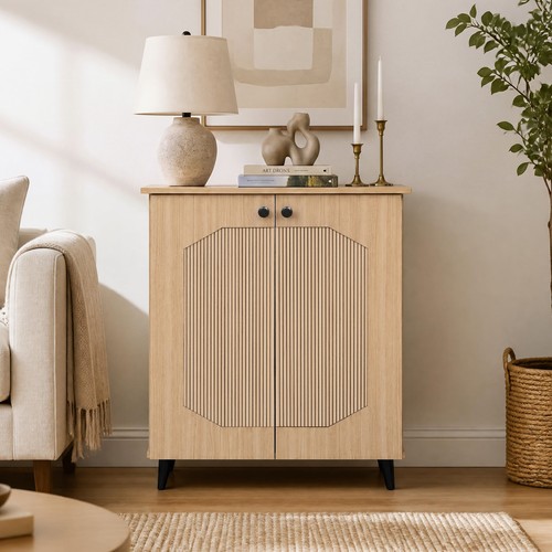 Natural shoe cabinet with - natural, 2