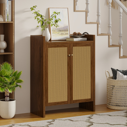 Tall rattan shoe cabinet - rattan,