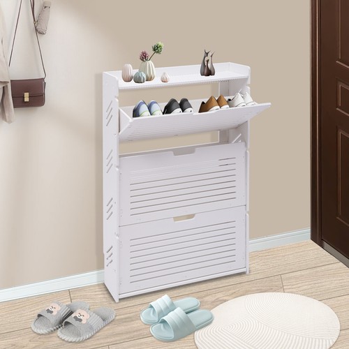 Layer shoe organizer white - 3-layer,
