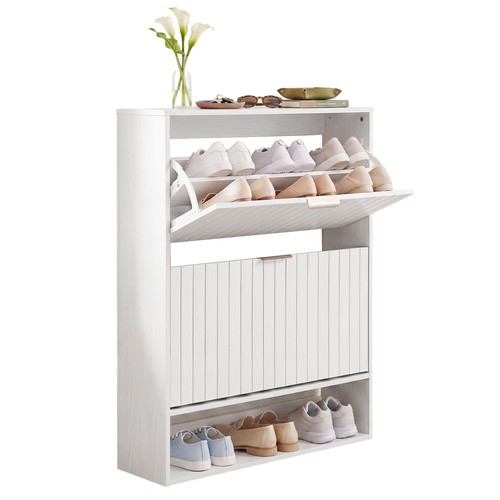 Shoe cabinet flip drawers - cabinet,
