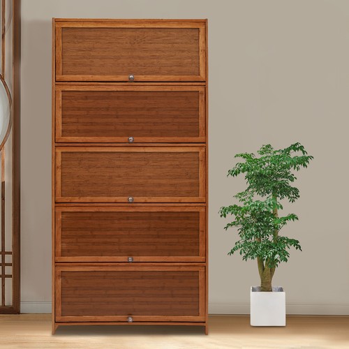 Tier bamboo shoe cabinet - 11-tier,