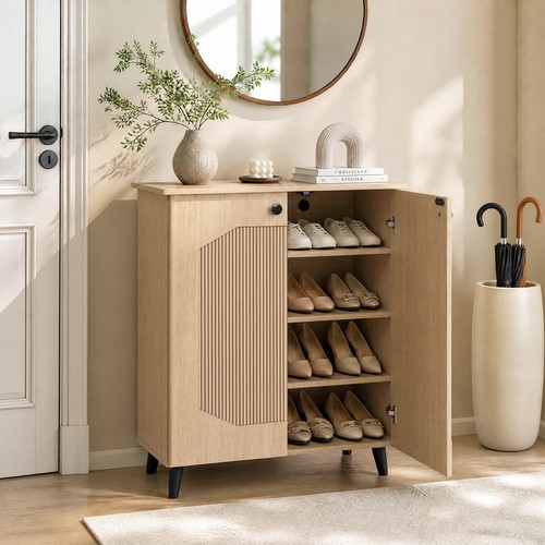 Natural shoe cabinet - natural, 2
